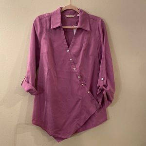 Soft Surroundings purple button down shirt